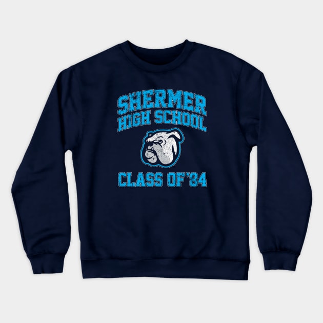 Shermer High School Class of 84 (Sixteen Candles) Crewneck Sweatshirt by huckblade